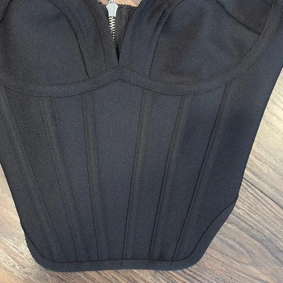 Black Corset Top by Pretty Little Thing- size 4 - Picture 3 of 5